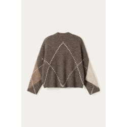 N-laiana knit cardigan Noella, ash brown mix
