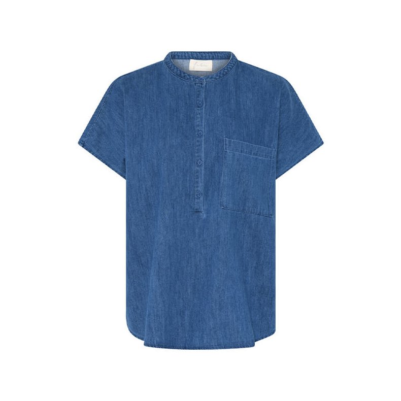 Colombo ss denim top Frau, clear blue denim