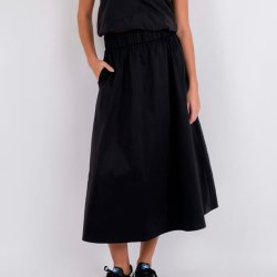 Yara poplin skirt Neo Noir, black