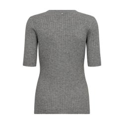 Relena rib SS crew neck knit Mos Mosh, sharkskin