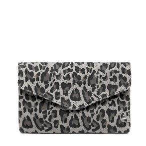 Purse/credit card holder Depeche, grey leo print