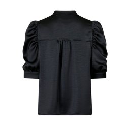 Roella heavy sateen blouse Neo Noir, black