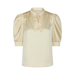 Roella heavy sateen blouse Neo Noir, light yellow