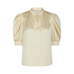 Roella heavy sateen blouse Neo Noir, light yellow