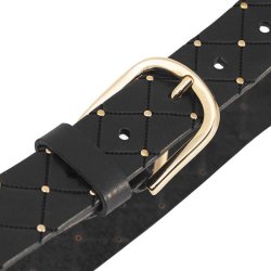 Jeans belt Depeche, black/gold