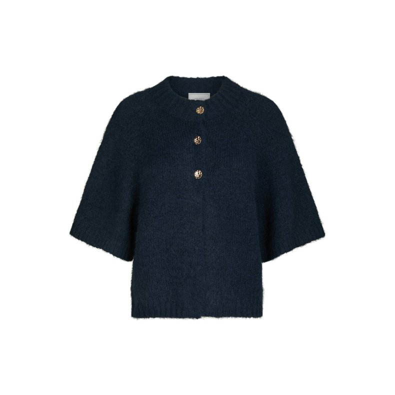 Benuta fluffy knit cardigan Neo Noir, navy