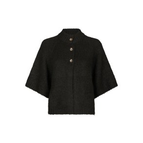 Benuta fluffy knit cardigan Neo Noir, dark brown