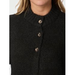 Benuta fluffy knit cardigan Neo Noir, dark brown