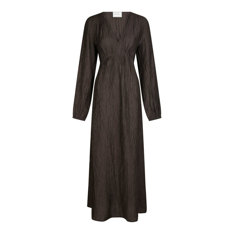 Silfi crepe dress Neo Noir, dark brown