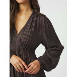 Silfi crepe dress Neo Noir, dark brown