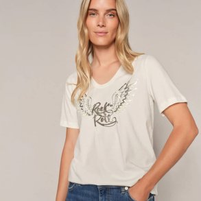 Faye O-SS tee Mos Mosh, ecru