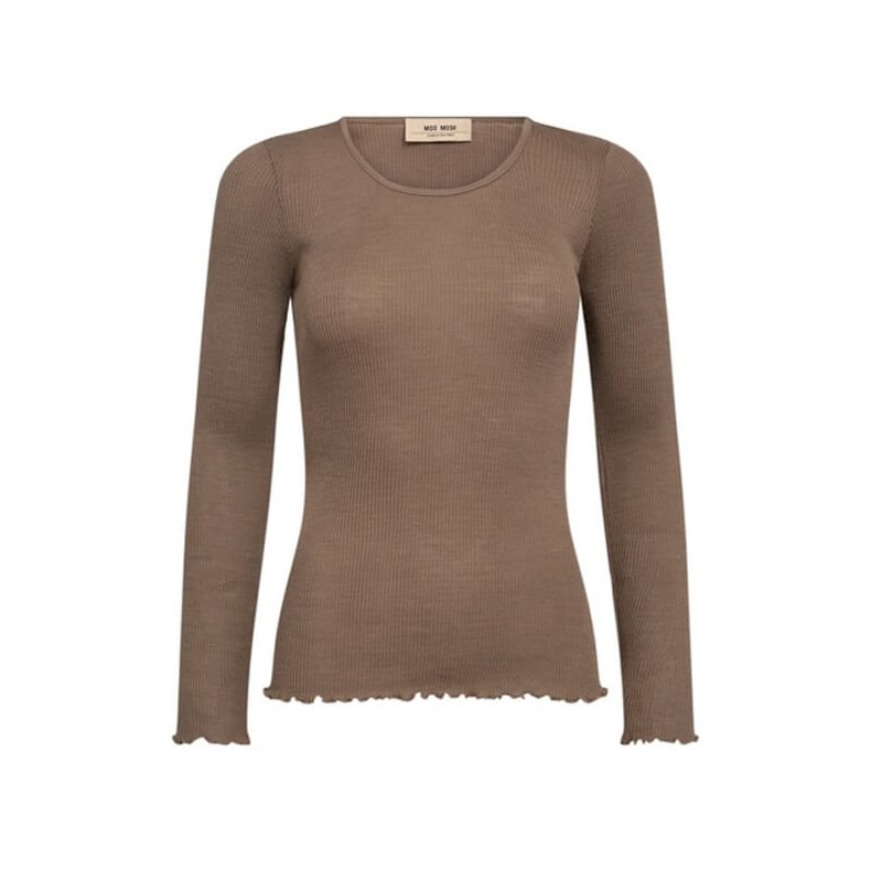 Elaine O-LS seamless tee Mos Mosh, pine bark