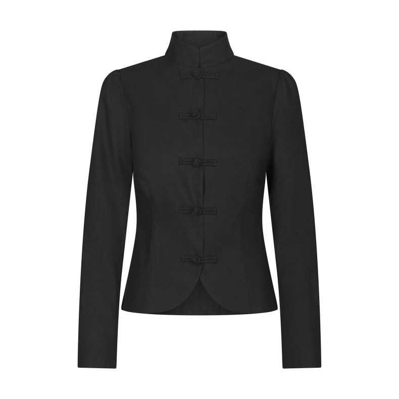 Ardena Linen blazer Neo Noir, black