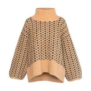 LOGO sweater hest, beige 