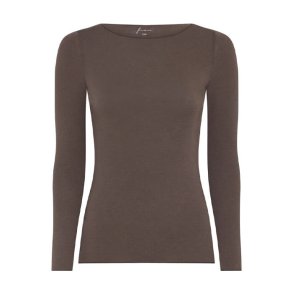 Lima cashmere ls boatneck top Frau, coffee quartz