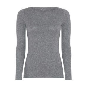 Lima cashmere ls boatneck top Frau, medium grey melange
