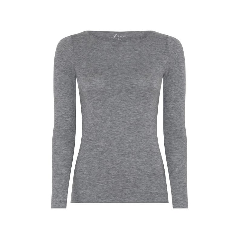 Lima cashmere ls boatneck top Frau, medium grey melange