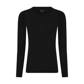 Lucca cashmere ls o-neck top Frau, black