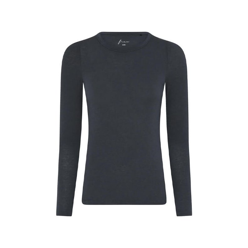 Lucca cashmere ls o-neck top Frau, india ink