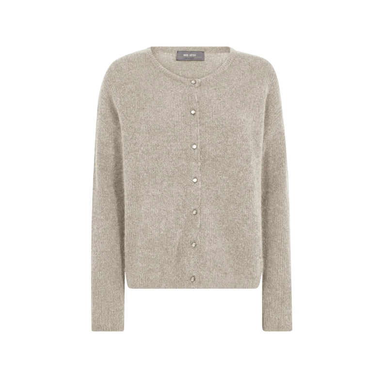 Almine knit cardigan Mos Mosh, feather grey