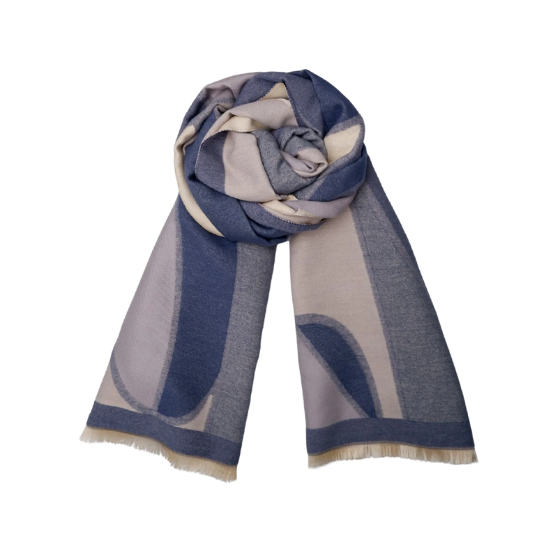 Sanne Winter scarf Black Colour, blue