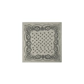 Lolana paisley knit scarf Neo Noir, grey melange