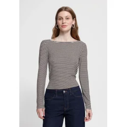 Cella ls long sleeve t-shirt ICHI, chocolate tort/cloud dancer