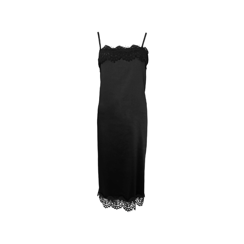 Evie lace strap dress Black Colour, black