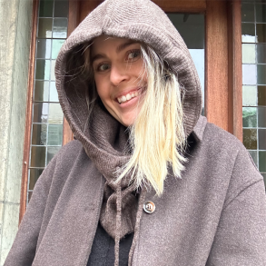 Madita knit Balaclava Neo Noir, brown melange