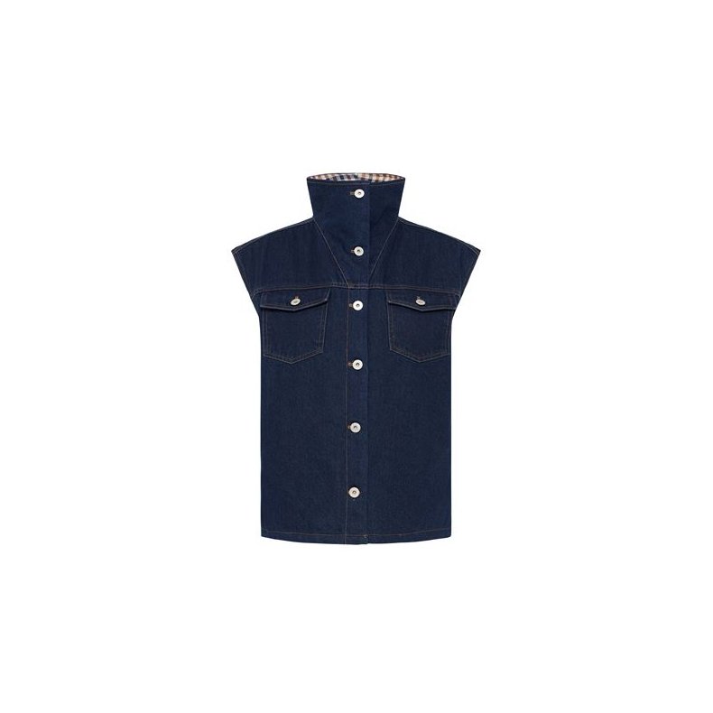 Hiramo vest ICHI, denim authum