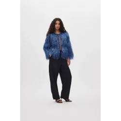 Safi plume blouse Rabens Saloner, navy