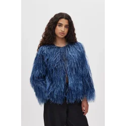 Safi plume blouse Rabens Saloner, navy