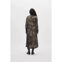 Vija lava button dress Rabens Salloner, grey green combo