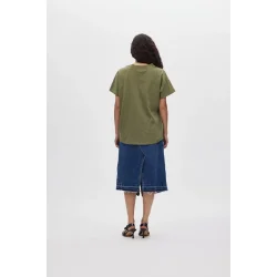 Nicka denim skirt Rabens Saloner, dark indigo