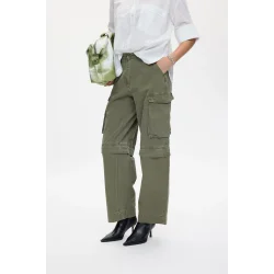 Frema canvas cargo pants Rabens Saloner, washed sage