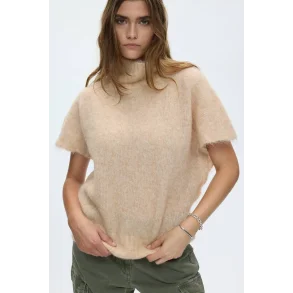 Asna superlight knit tunic top Rabens Saloner, light camel