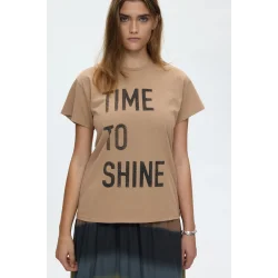 Ambla time to shine t-shirt Rabens Saloner, tobacco