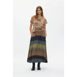 Ambla time to shine t-shirt Rabens Saloner, tobacco