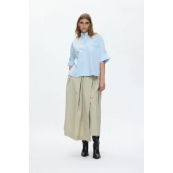 Seval poplin boxy shirt Rabens Saloner, light blue