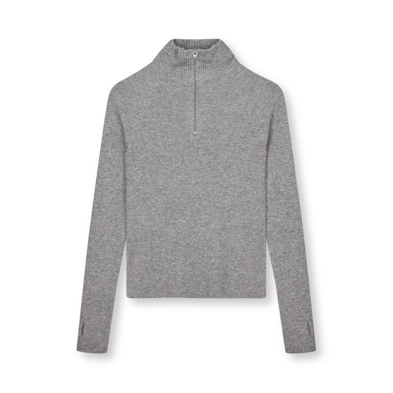 Fine merino ida knit mads nrgaard, grey melange