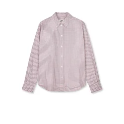 Andy cotton crelly shirt Mads N�rgaard, check/carmine rose