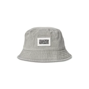 Washed cotton twill bucket hat Mads N�rgaard, grey melange