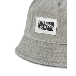 Washed cotton twill bucket hat Mads N�rgaard, grey melange