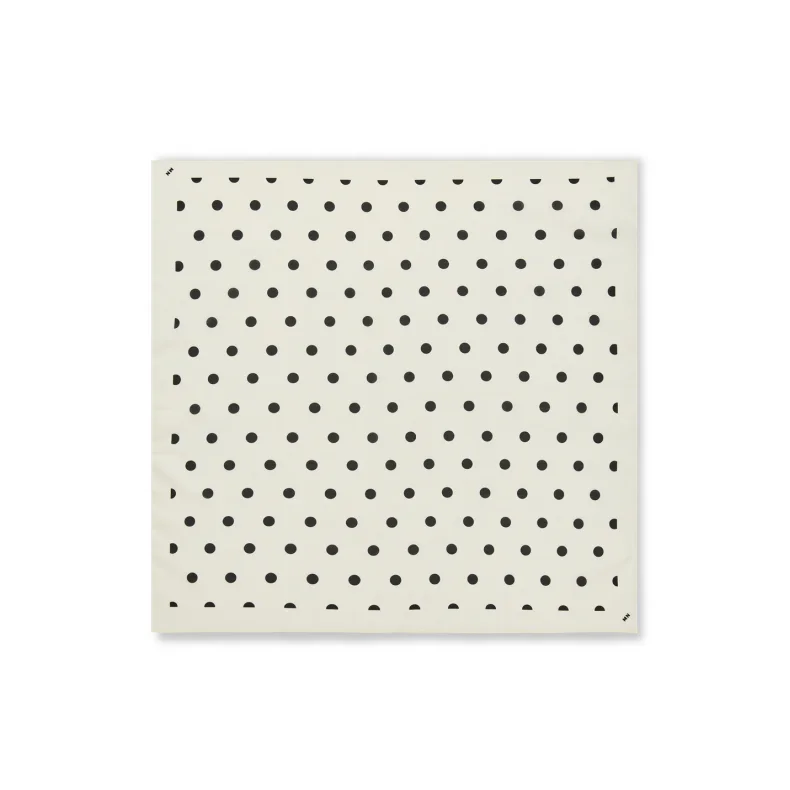 Soft cotton self dot scarf Mads N�rgaard, dot aop/black