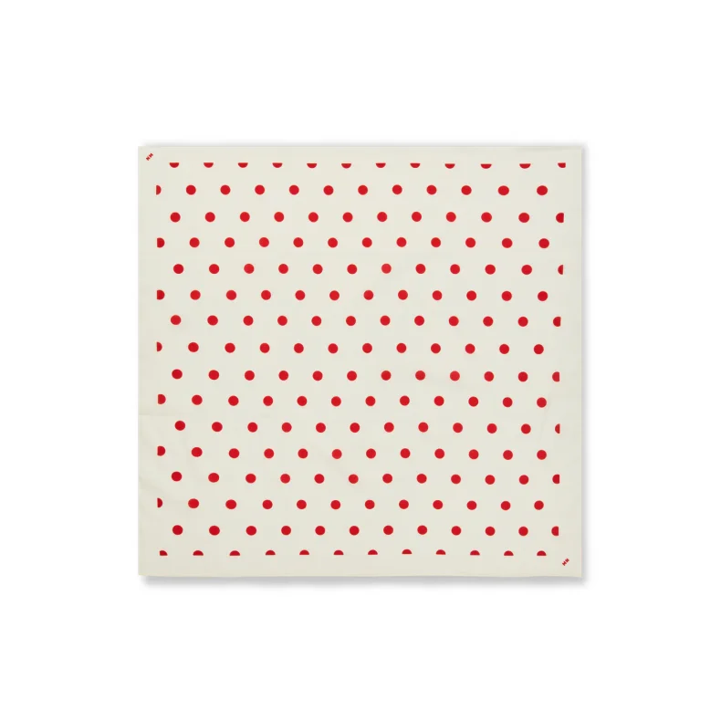 Soft cotton self dot scarf  Mads N�rgaard, dot aop/fiery red