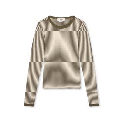 Grace jersey stripe camille tee ls Mads N�rgaard, white/tarmac