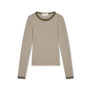 Grace jersey stripe camille tee ls Mads N�rgaard, white/tarmac