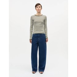 Grace jersey stripe camille tee ls Mads N�rgaard, white/tarmac