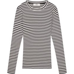 2x2 cotton stripe tuba tee ls Mads N�rgaard, black/vanilla ice