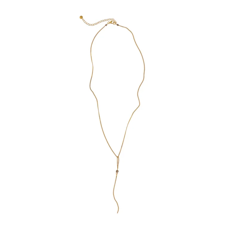 Bounce y-shape necklace Stine A, gold